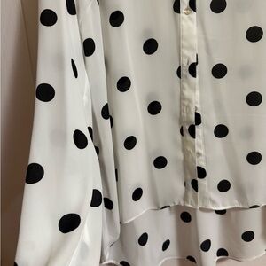 Forever 21 Black and White Polka Dot Shirt